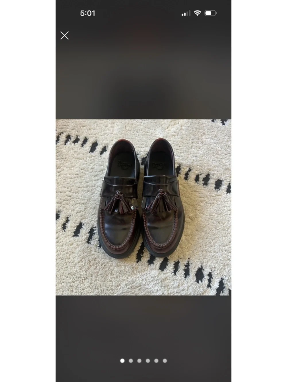 Dr. Martens Tassel Loafers in Burgundy Leather